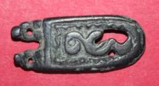 Ancient Coins - Avarian bronze belt end - 6-8. Cent.