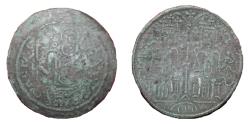 World Coins - Bela III - Copper coin - 1172-1196 - Crusader parabolic coin - Beautiful green patina