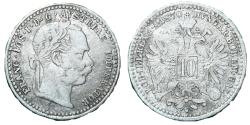 World Coins - Austria - Franz Joseph I - 10 krajczar - 1870 Silver