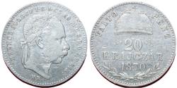 World Coins - Austria - Franz Joseph I - 20 krajczar - 1870 Silver