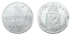 World Coins - 6 Kreuzer 1849 A Haus Habsburg Franz Joseph I. 1848-1916. CH UNC  Silver