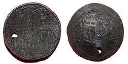 World Coins - Bela III - Copper coin - 1172-1196 - Crusader parabolic coin