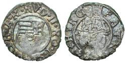 World Coins - Hungary - Rudolf I - 1576-1608 AD - Ag denar - XF