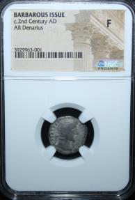 Ancient Coins - Marcus Aurelius - Augustus 161-180 AD - AR denar Sarmatian imitation - EXTREMELY RARE!! F