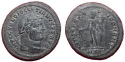 Ancient Coins - Diocletian - Augustus 284-305 AD - Large follis with traces of silver - Thessalonikhi mint