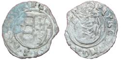 World Coins - Hungary - Mathias II 1608-1619, Ag denar Hungary