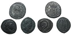 Ancient Coins - Lot 3 Roman AE coins 4 century AD