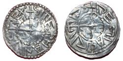 World Coins - Stephan I - First king of Hungary - 997-1038 AD  Silver denar XF