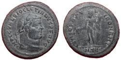 Ancient Coins - Diocletian - Augustus 284-305 AD - Large follis with traces of silver - Thessalonikhi mint