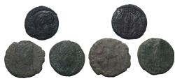 Ancient Coins - Lot comprising 3 late AE Roman coins - 3rd-4th Cent. AD