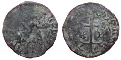 World Coins - Hungary - Ladislaus V - 1440-1457 AD - bronze denar - F