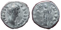 Ancient Coins - FAUSTINA I  cca 100 - d.141 Silver Denarius - AETERNITAS - XF