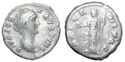Ancient Coins - FAUSTINA I  cca 100 - d.141 Silver Denarius - AETERNITAS -