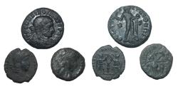 Ancient Coins - Lot 3 Roman AE coins 4 century AD