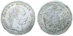 World Coins - Franc Joseph I - Austria - 10 Krajczar 1869 - Near mint state Silver