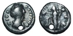 Ancient Coins - Faustina I - b.ca.100-d.141 AD - AR denarius - CERES  bilon silver