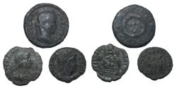 Ancient Coins - Lot 3 Roman AE coins 4 century AD