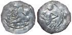 World Coins - GERMANY. REGENSBURGER. PFALZ-OBERPFALZ RUPERT I AR PFENNIG