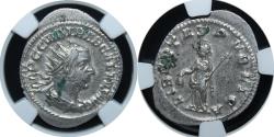 Ancient Coins - Trebonianus Gallus - Augustus 251-253 AD - AR Double Denarius Ch VF
