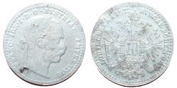 World Coins - Austria - Franz Joseph I - 10 kreutzer - 1872 AD  Silver