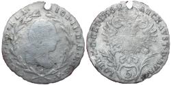 World Coins - Joseph II., 5 Kreuzer 1790, ss Römisch Deutsches Reich