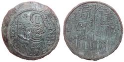 World Coins - Bela III - Copper coin - 1172-1196 - Crusader parabolic coin Green patina