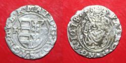 World Coins - Hungary - Mathias II - 1608-1619 AD - 1618 - Ag denar