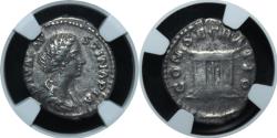 Ancient Coins - Faustina II - b.ca. 128 - d. 175 - Posthumous AR denarius VF