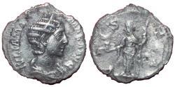 Ancient Coins - Julia Mamaea - c. 190 - 235 AD - AR denarius - VESTA - VF
