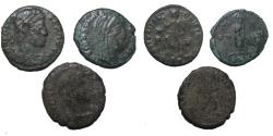 Ancient Coins - Lot comprising 3 late AE Roman coins - 3rd-4th Cent. AD