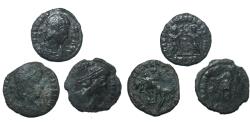Ancient Coins - Lot 3 Roman AE coins 4 century AD