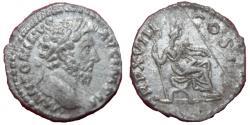 Ancient Coins - Marcus Aurelius - Augustus 161-180 AD - AR denar - Felicitas seated right