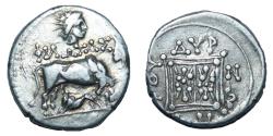 Ancient Coins - Dyrrhachium, Illyria AR Drachm. Magistrate Zopyros, 80-70 BC.