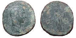 Ancient Coins - Severus Alexander - 222-235 AD - FIDES MILITVM - VF Sestertius