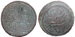 World Coins - Hungary - Bela III - 1112-1196 AD - Copper parabolic crusader coin - green patina