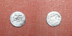 World Coins - Hungary - King Bela IV - 1235-1270 AD - silver obolus - VF