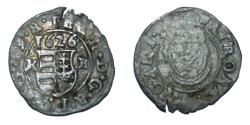 World Coins - Ferdinand II - King of Hungary - 1626 AD - Ag denar - PATRONA  VNGARI