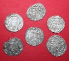 World Coins - Lot comprising 6 medieval Hungarian Ag denars