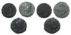Ancient Coins - Lot 3 Roman AE coins 4 century AD
