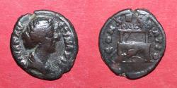 Ancient Coins - Faustina II - b. ca.128 - d.175 - billon silver denar - XF