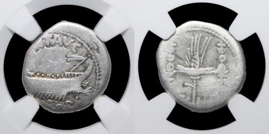 Ancient Coins - Marc Antony Legionary AR Denarius. d.30 BC VG