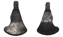 Ancient Coins - Large Celtic silver axe pendant -. Cent. BC