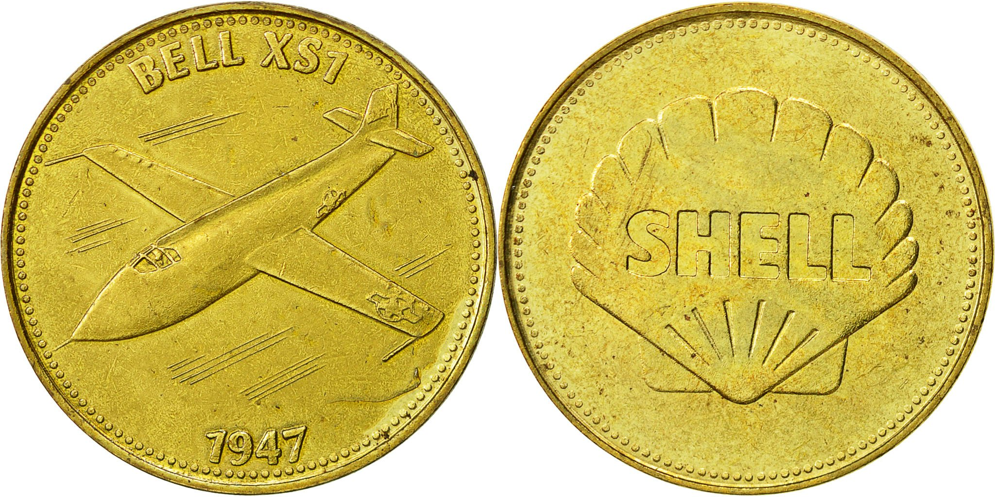 France, Token, Aviation, Bell XS7, 1947, Undated, , Bronze-Aluminium