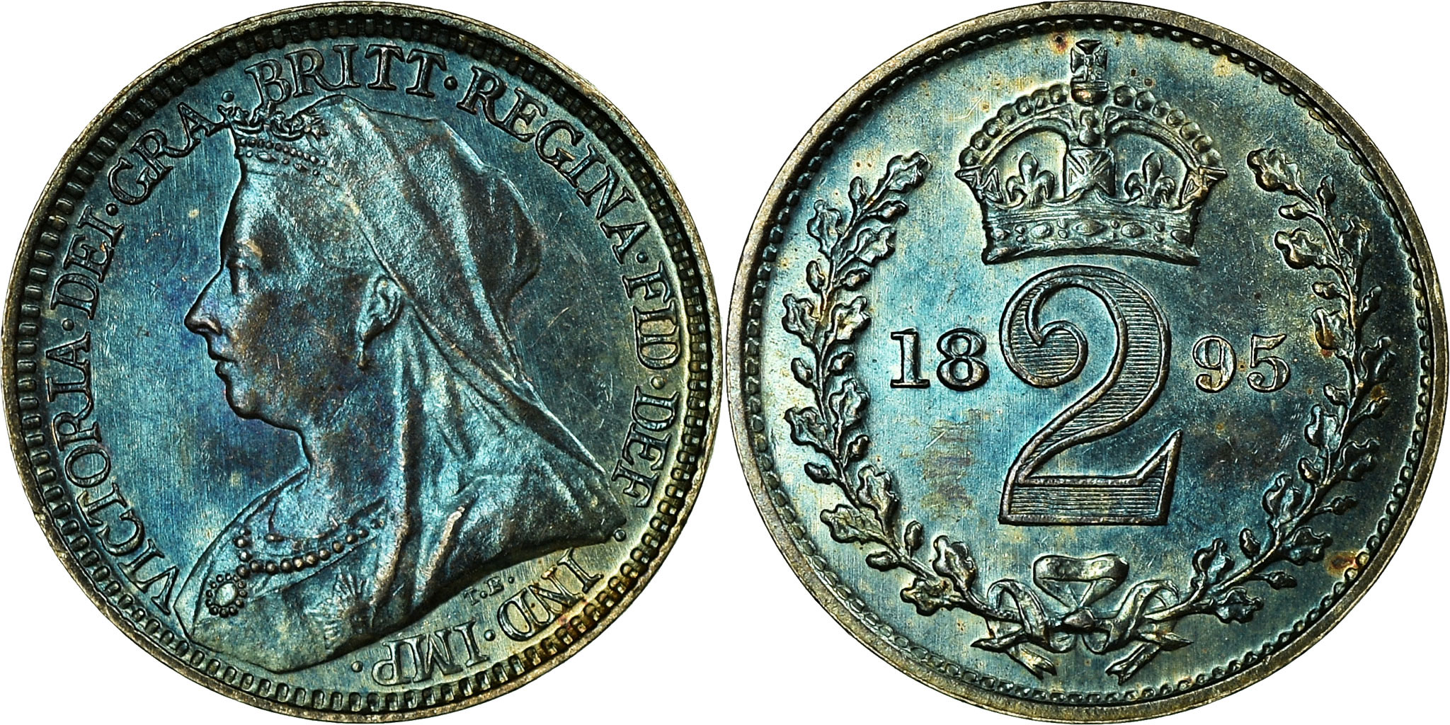 Coin, Great Britain, Victoria, 2 Pence, 1895, , Silver, KM:776