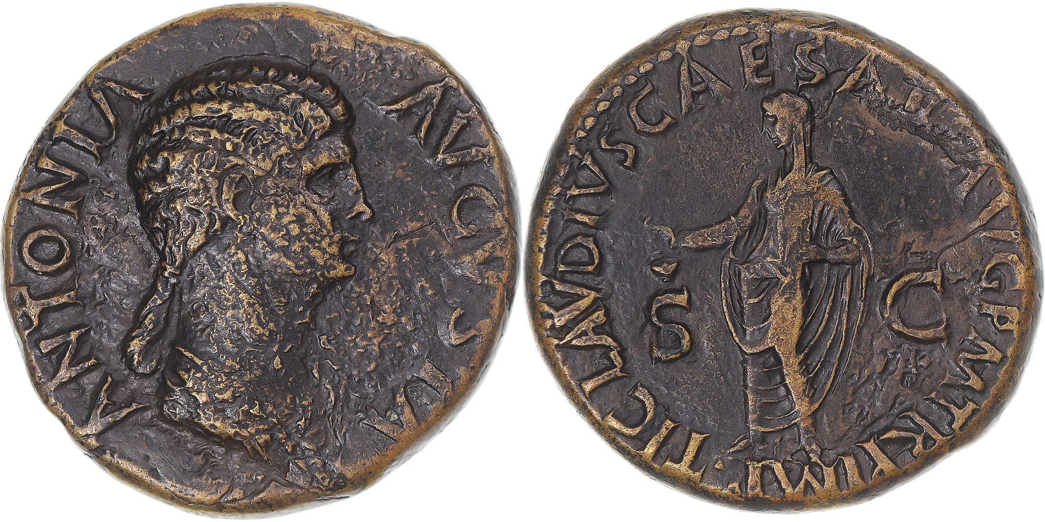 Coin, Antonia, Dupondius, 41-45, Rome, , Bronze, RIC:92 | Roman Imperial  Coins