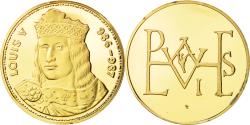 World Coins - France, Medal, Les Rois de France, Louis V, History, , Vermeil