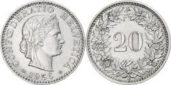 World Coins - Coin, Switzerland, 20 Rappen, 1956, Bern, , Copper-nickel, KM:29a