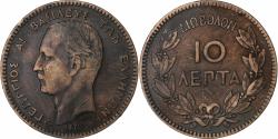 World Coins - Greece, George I, 10 Lepta, 1878, Bordeaux, Copper, , KM:55