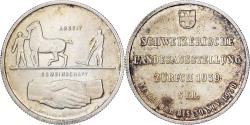World Coins - Switzerland, 5 Francs, Zurich Exposition, 1939, Huguenin, Silver,