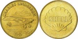 World Coins - France, Token, Collection Shell, Charles Lindbergh, Bronze-Aluminium,